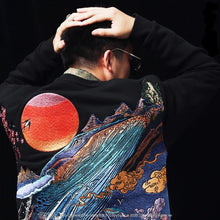 Load image into Gallery viewer, Hyper premium sunset whale waterfall embroidery sweatshirt