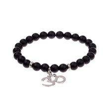 Load image into Gallery viewer, Lava stone bead buddha bracelet