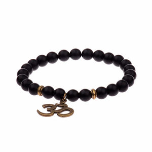 Lava stone bead buddha bracelet