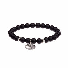 Load image into Gallery viewer, Lava stone bead buddha bracelet