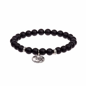 Lava stone bead buddha bracelet