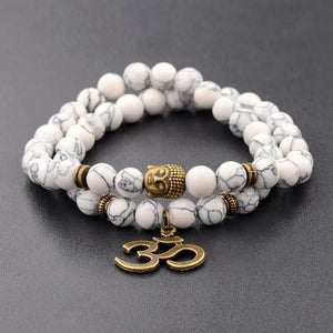 Lava stone bead buddha bracelet