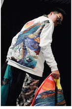 Load image into Gallery viewer, Hyper premium sunset whale waterfall embroidery sweatshirt