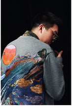 Load image into Gallery viewer, Hyper premium sunset whale waterfall embroidery sweatshirt