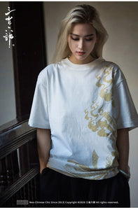 Hyper Premium embroidery rising phoenix T-shirt