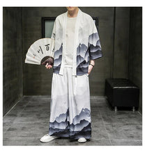 Load image into Gallery viewer, Baggy sansui kimono + bottoms set