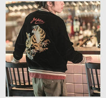 Load image into Gallery viewer, Hyper Premium 2 sided double tiger bird sukajan baseball jacket