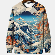 Load image into Gallery viewer, Koi wave Japanese themed graphics sweatshirt