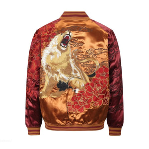 Hyper premium golden lion sukajan souvenir jacket