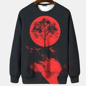 Fugu Japanese themed graphics sweatshirt