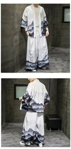 Baggy sansui kimono + bottoms set