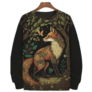 Peaceful kitsune Japanese graphics sweatshirt