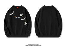 Load image into Gallery viewer, Embroidery flying stork sweatshirt