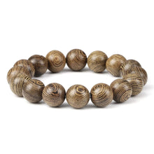 Load image into Gallery viewer, Natural wood buddha bracelet