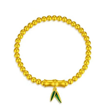 Load image into Gallery viewer, Hyper premium 24K gold bamboo jade bracelet