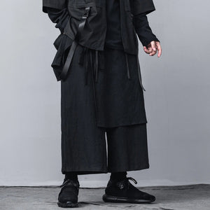 "zentei" layered bushido pants