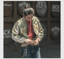 Load image into Gallery viewer, Hyper Premium 2 sided double tiger bird sukajan baseball jacket