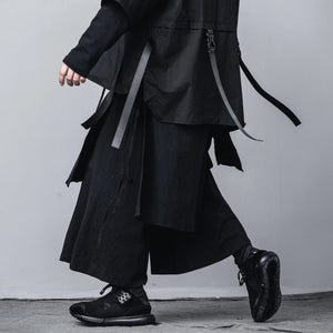 "zentei" layered bushido pants