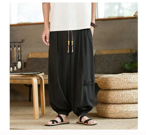 "dekiru" baggy harem pants