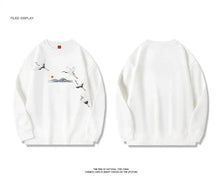 Load image into Gallery viewer, Embroidery flying stork sweatshirt