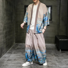 Load image into Gallery viewer, Baggy sansui kimono + bottoms set