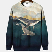 Load image into Gallery viewer, Koi wave Japanese themed graphics sweatshirt