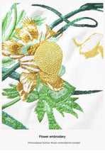 Load image into Gallery viewer, Embroidery tranquility flower sweatshirt