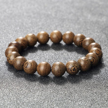 Load image into Gallery viewer, Natural wood buddha bracelet