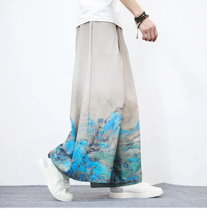 Wide bushido komorebi pants