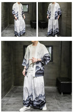 Load image into Gallery viewer, Baggy sansui kimono + bottoms set