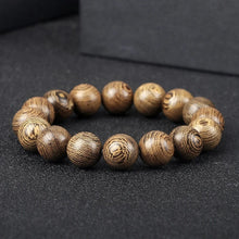 Load image into Gallery viewer, Natural wood buddha bracelet