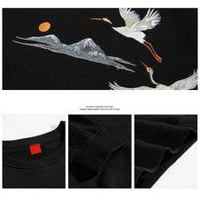 Load image into Gallery viewer, Embroidery flying stork sweatshirt