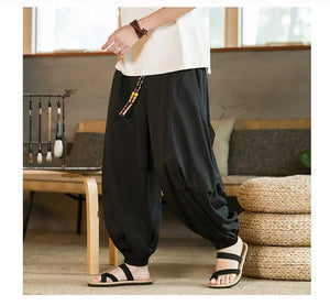 "dekiru" baggy harem pants