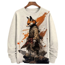 Load image into Gallery viewer, Peaceful kitsune Japanese graphics sweatshirt