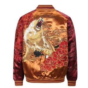 Hyper premium golden lion sukajan souvenir jacket