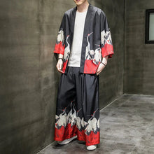 Load image into Gallery viewer, Baggy sansui kimono + bottoms set