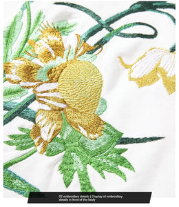 Embroidery tranquility flower sweatshirt