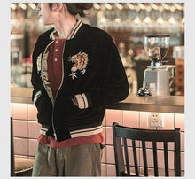 Load image into Gallery viewer, Hyper Premium 2 sided double tiger bird sukajan baseball jacket