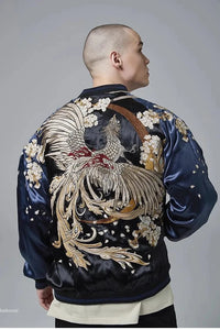 Hyper premium grand battle tiger phoenix sukajan souvenir jacket