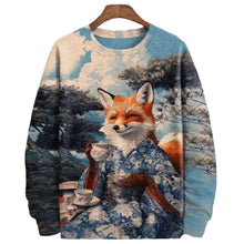 Load image into Gallery viewer, Peaceful kitsune Japanese graphics sweatshirt