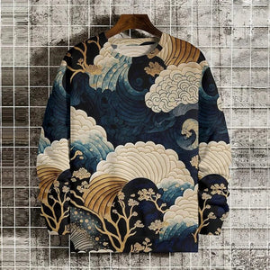 Content neko Japanese themed graphics sweatshirt