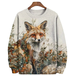 Peaceful kitsune Japanese graphics sweatshirt