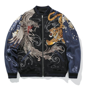 Hyper premium grand battle tiger phoenix sukajan souvenir jacket