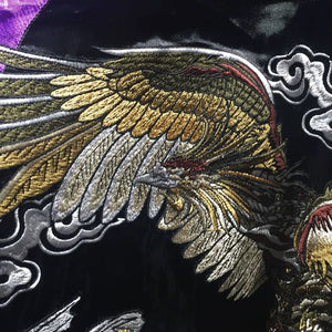 Hyper Premium embroidery carp vs phoenix sakura sukajan jacket