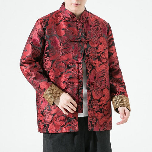 Vibrant dragon Tang Dynasty jacket