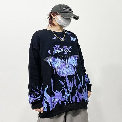 Aoi blue butterfly hoodie