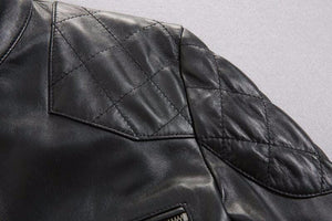 Genuine sheepskin leather jacket for men