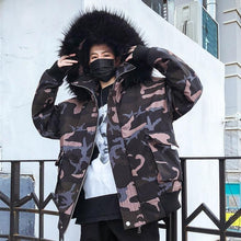 Load image into Gallery viewer, Large hood reflector camo jacket